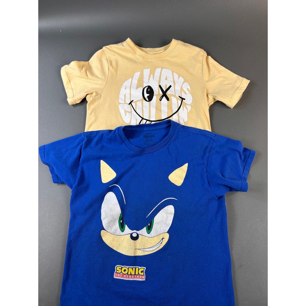 Boys Sonic the Hedgehog and Wonder Nation Graphic T-Shirt Bundle Size M 8-10